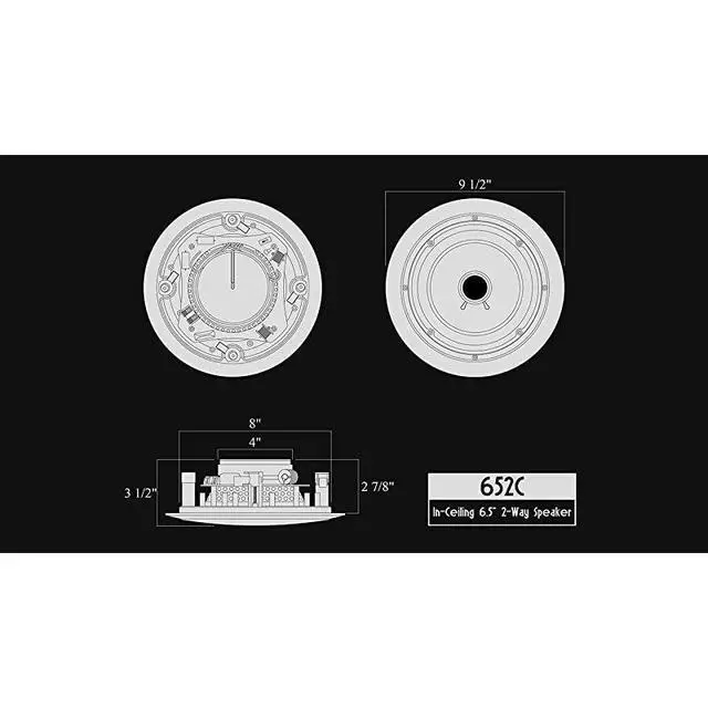 Alt view image 6 of 7 - FOR-Silver Ticket inCeiling Speaker with Pivoting Tweeter 65 Inch inCeiling 95 inch Overall Size