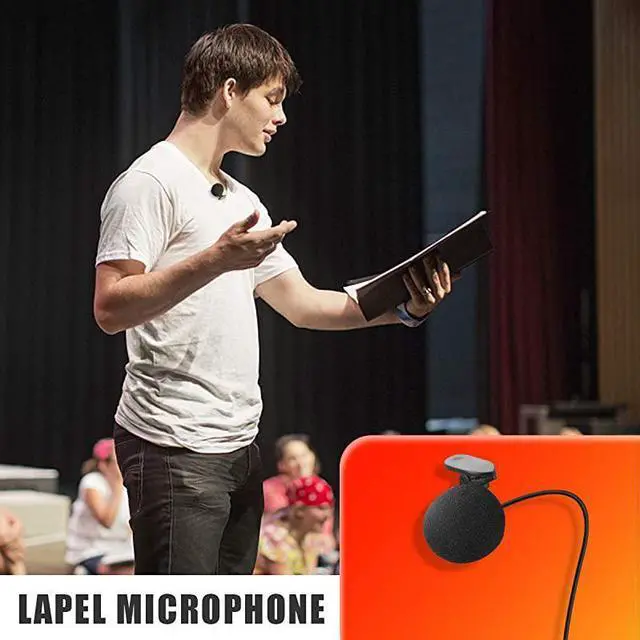 Alt view image 6 of 7 - FOR-UHF Wireless Headset MicrophoneLavalier Lapel Mic with Bodypack Transmitter and Mini Rechargeable Receiver 14 Output for Live Performances Support Phone