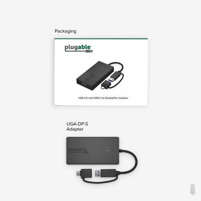 Alt view image 6 of 7 - FOR-USB C to DisplayPort Adapter Universal Video Graphics Adapter for USB 3.0 and USB-C Macs and Windows Extend a DisplayPort Monitor up to 1080p@60Hz