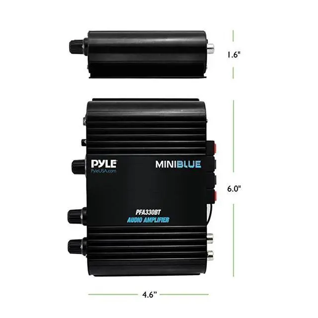 Alt view image 4 of 5 - FOR-Wireless Bluetooth Home Audio Amplifier 90W Dual Channel Mini Portable Power Stereo Sound Receiver w Speaker Selector RCA AUX LED 12V Adapter For iPad iPhone PA Studio Use PFA330BT