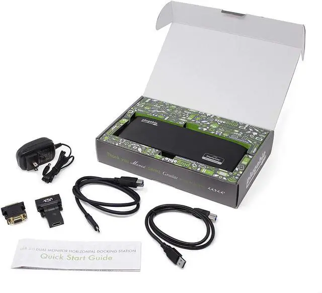 Alt view image 6 of 7 - FOR-Plugable USB 3.0 Universal Laptop Docking Station for Windows (Dual Monitor: HDMI and DVI/HDMI/VGA Gigabit Ethernet Audio 6 USB Ports) - Horizontal