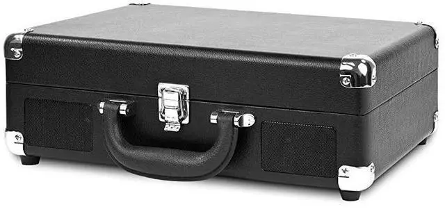 Alt view image 2 of 2 - FOR-Vintage 3Speed Bluetooth Portable Suitcase Record Player with Builtin Speakers | Upgraded Turntable Audio Sound| Includes Extra Stylus | Black Model Number VSC550BTBK