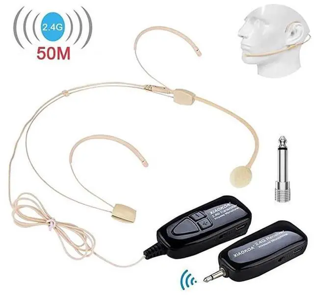 Main image of FOR-Headset Wireless Microphone Super Light 24G Wireless Headset Microphone SystemHeadset and Handheld 2 in 1160ft Rangefor Voice AmplifierPA SystemNot Support PhoneLaptop