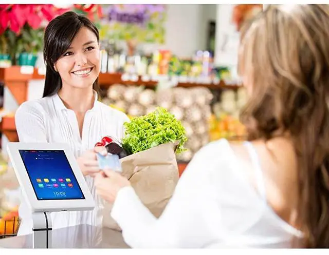 Alt view image 5 of 6 - FOR-AntiTheft Tablet Security Stand Kiosk Floor Standing Mount Tablet Case Holder w Lock Adjustable Clamp Arm Internal Cable Routing For iPad 2 3 4 Samsung Android Tablets PSPADLK38