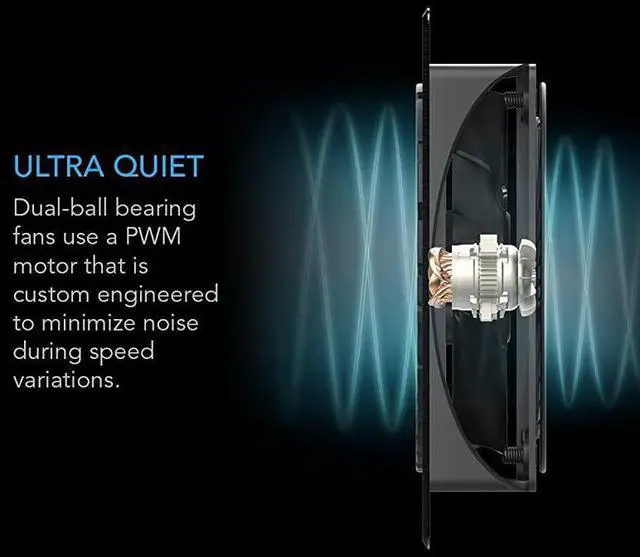 Alt view image 4 of 7 - FOR-AIRPLATE S7 Quiet Cooling Fan System 12 with Speed Control for Home Theater AV Cabinets