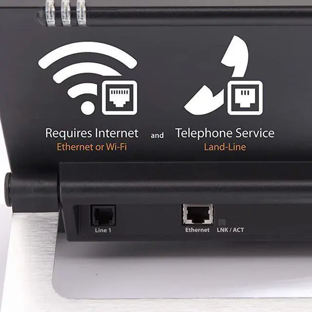 Alt view image 2 of 6 - FOR-2400i Captioned Telephone Large TouchScreen Captioned Telephone with 40dB Amplification