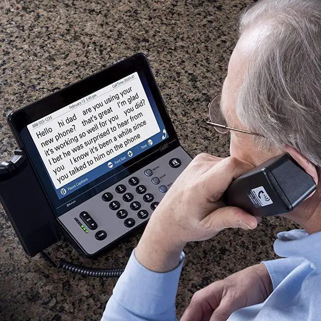 Alt view image 6 of 6 - FOR-2400i Captioned Telephone Large TouchScreen Captioned Telephone with 40dB Amplification