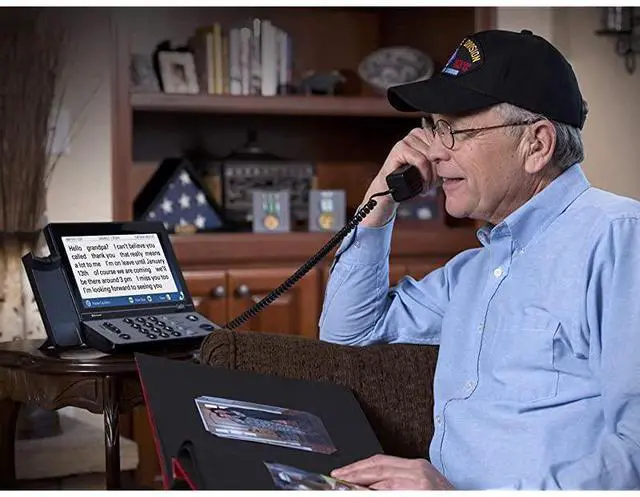 Alt view image 5 of 6 - FOR-2400i Captioned Telephone Large TouchScreen Captioned Telephone with 40dB Amplification