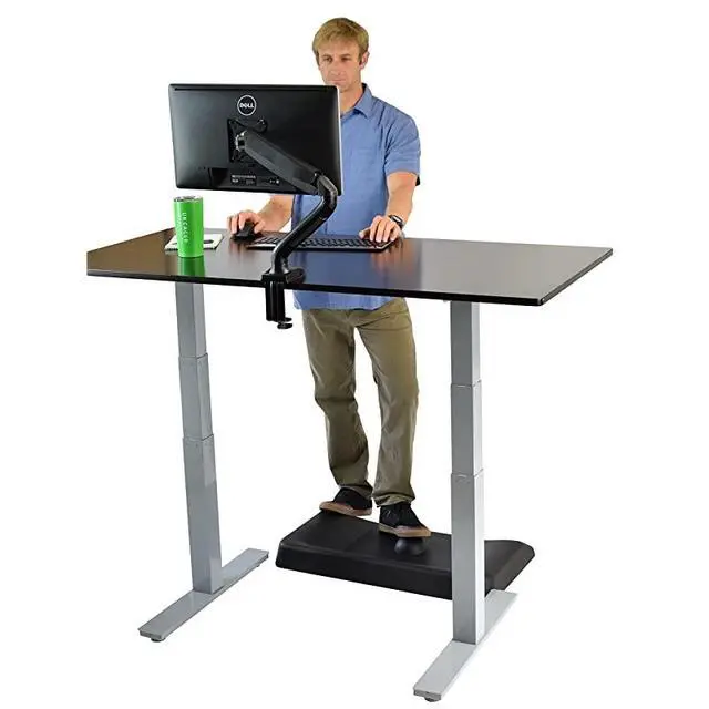 Alt view image 4 of 5 - FOR-Computer Monitor Arm Mount with 2 USB Ports Ergonomic Adjustable Height Universal VESA LCD Holder with Gas Spring Office Standing Desk Accessories Organizer CClamp Grommet Connection