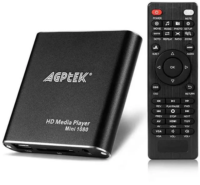 Main image of FOR-Media Player Black Mini 1080p FullHD Ultra Digital Media Player for MKVRM HDD USB Drives and SD Cards