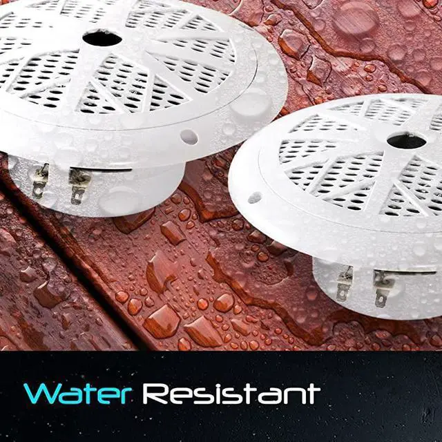 Alt view image 6 of 7 - FOR-Marine Receiver Speaker Kit InDash LCD Digital Stereo Builtin Bluetooth Microphone w AM FM Radio System 525 Waterproof Speakers 2 MP3USBSD Readers Remote Control  PLMRKT36WT