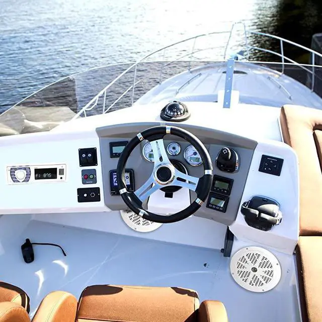 Alt view image 7 of 7 - FOR-Marine Receiver Speaker Kit InDash LCD Digital Stereo Builtin Bluetooth Microphone w AM FM Radio System 525 Waterproof Speakers 2 MP3USBSD Readers Remote Control  PLMRKT36WT