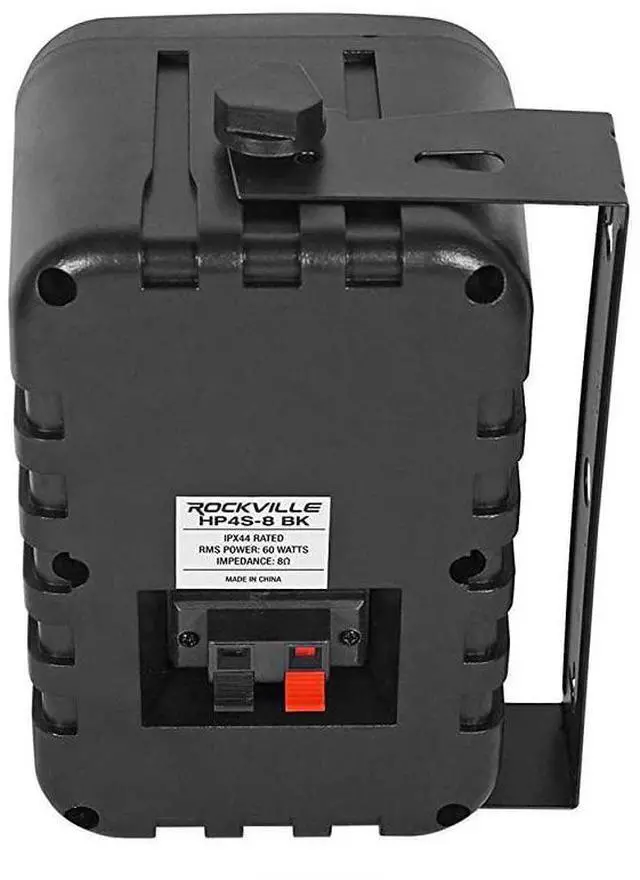 Alt view image 4 of 6 - FOR-2)  HP4S-8 BK 4" Outdoor/Indoor Swivel Home Theater Speakers in Black, 4 inch 8 Ohm