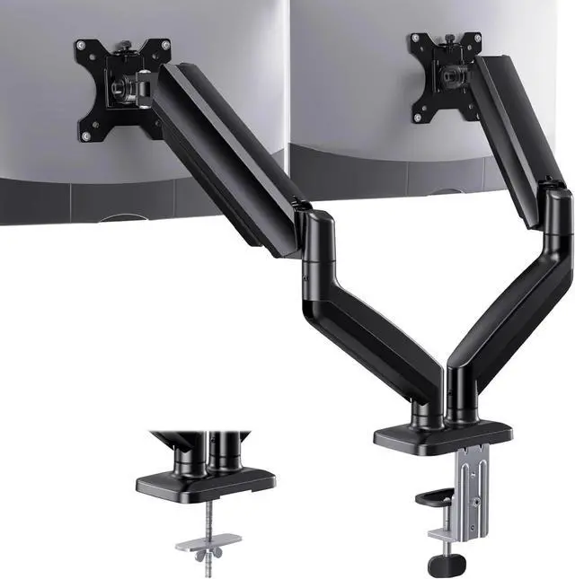 Main image of FOR-Mounts 2 Screens Up to 32 Inch, Holds 22 lbs per Arm, Dual Monitor Stand with Excellent Design, Height-Adjustable, Tilt, Swivel & Rotate
