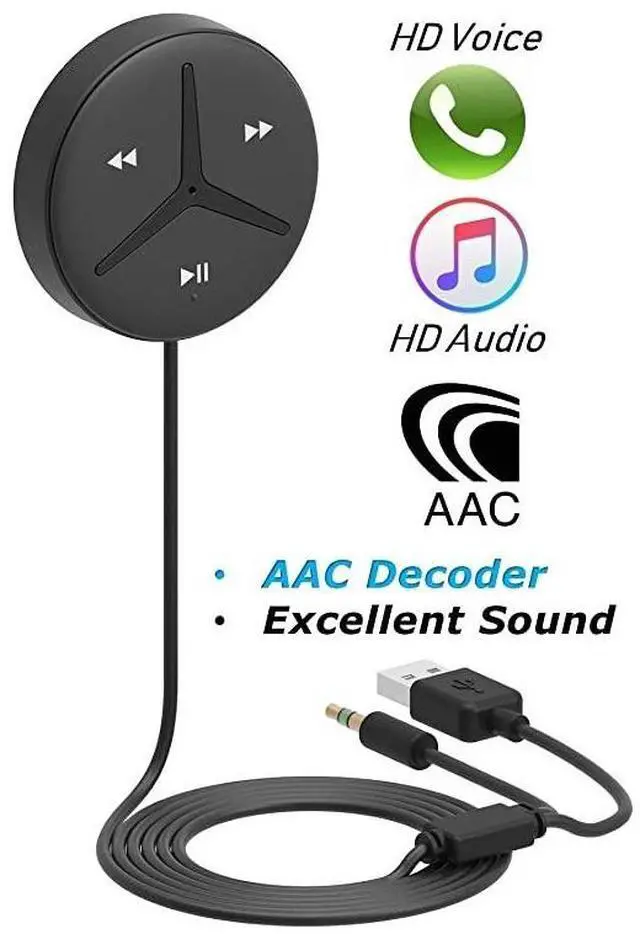 Main image of FOR-SoundTek A1+ Aux Bluetooth Car Kit Handsfree Calls Music Streaming Qualcomm Chipset Built in DSP + MIC and Noise Isolator AAC Codec Aux Bluetooth Receiver/Adaptor for Car SUV Trucks