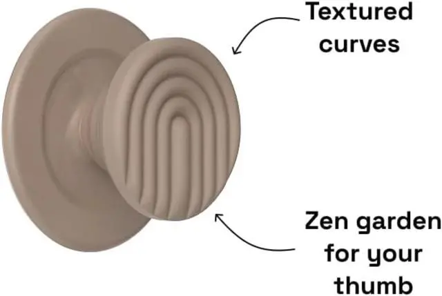 Alt view image 4 of 6 - Phone Grip for MagSafe with Kickstand, Magnetic Stand, Swappable Top, Secure Hold for iPhone MagSafe Cases- Curves Latte