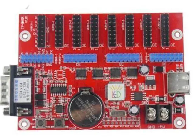 Main image of TF-M6UR(TF-M3U) USB(U disk)+Serial(RS232) communication led display sign controllr card