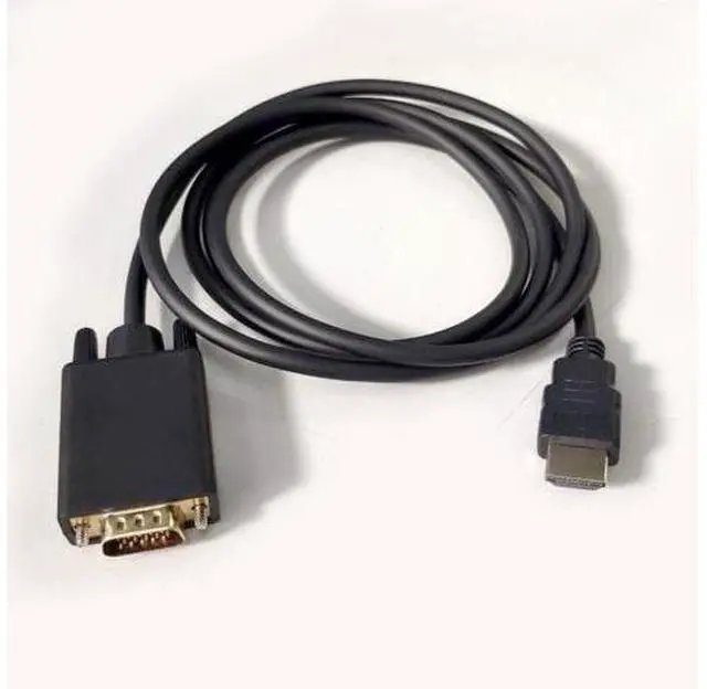 Main image of 1.8-meter HDMI to VGA adapter cable for 1080p computer video connection. HDMI TO VGA with chip.