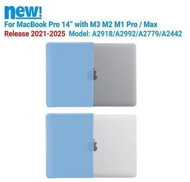 Alt view image 4 of 5 - IBENZER Case for MacBook Pro 14 Inch Case 2025 2024 M4 M3 M2 M1 A3112 A3185 A3401 A2918 A2992 A2779 A2442 Pro/Max, HardShellCase & SleeveBag &KeyboardCover &Type-c(2025-2021), AiryBlue,T14ARBL+3