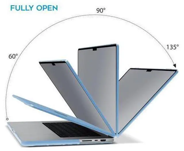 Alt view image 5 of 5 - IBENZER Case for MacBook Pro 14 Inch Case 2025 2024 M4 M3 M2 M1 A3112 A3185 A3401 A2918 A2992 A2779 A2442 Pro/Max, HardShellCase & SleeveBag &KeyboardCover &Type-c(2025-2021), AiryBlue,T14ARBL+3