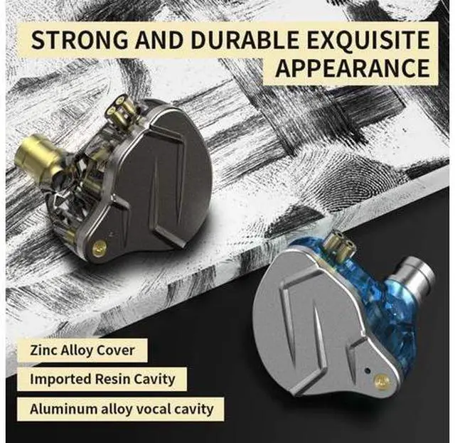 Alt view image 4 of 5 - KZ ZSN Pro Wired Earbuds in-Ear Headphones with 3.5mm Plug,Microphone with Built-in Remote to Control Music, Phone Calls,in-Ear Monitors with 2 Pin Detachable Tangle-Free Cable(Purple with Mic)