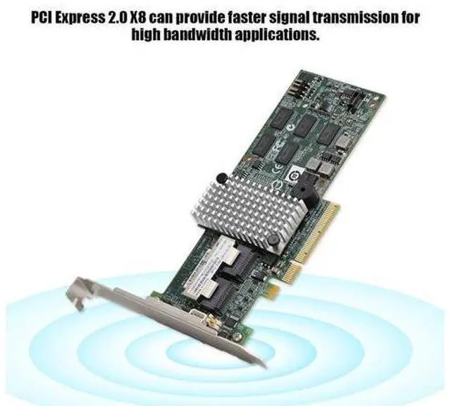 Alt view image 3 of 5 - Smart Array Card RAID Controller, M5015 Megaraid 9260 to 8i SATA/SAS Controller RAID 6G PCIe x8 for 46M0851