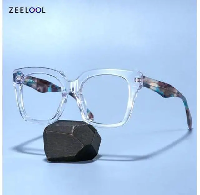 Alt view image 3 of 5 - Zeelool Blue Light Blocking Glasses for Women, Square Fashion Glasses Frame Eyeglasses with Anti UV Glare & Eyestrain Lens Willard ZJGA918675-03B