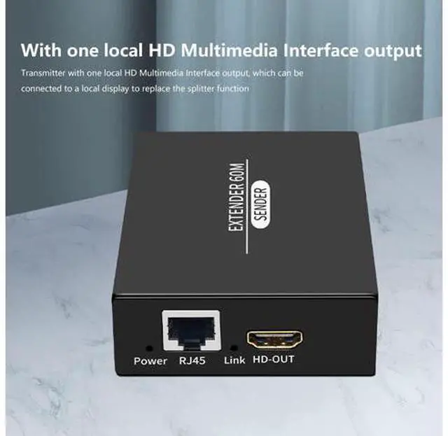 Alt view image 2 of 5 - HDMI USB KVM Extender, 197ft 60Hz POC Function HD KVM Extender Keyboard & Mouse Remote