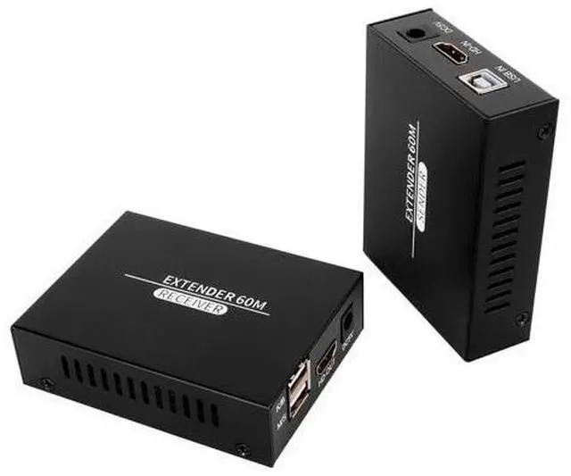Main image of HDMI USB KVM Extender, 197ft 60Hz POC Function HD KVM Extender Keyboard & Mouse Remote