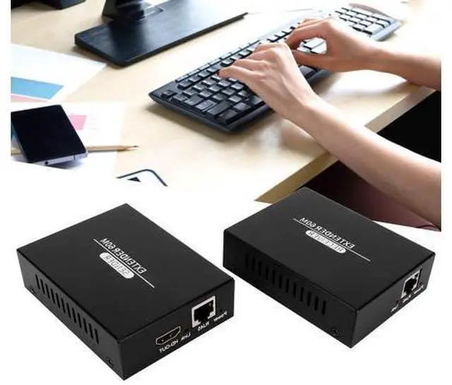 Alt view image 5 of 5 - HDMI USB KVM Extender, 197ft 60Hz POC Function HD KVM Extender Keyboard & Mouse Remote