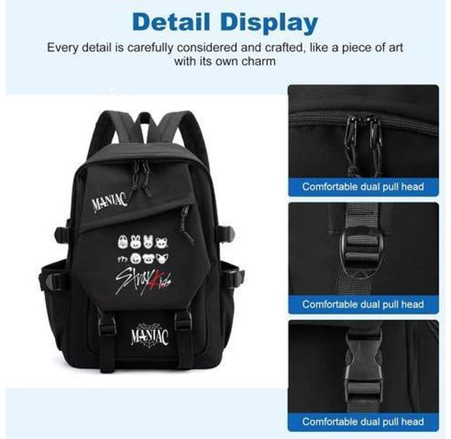 Alt view image 2 of 3 - AiHdcy Stray Backpack Skz Schoolbag Casual Travel Laptop Backpack for Stay Fans Gifts (Black3)