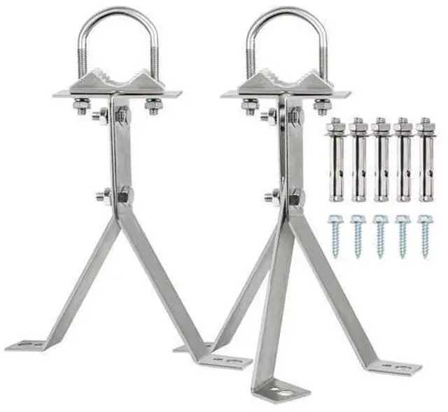 Main image of XRDS-RF Antenna Wall Mount 8 Inch Heavy-Duty Stand Off Wall Mast Mount Windproof Antenna Mounting Bracket for TV Antenna Mast ( 3-Leg + 2-Leg)