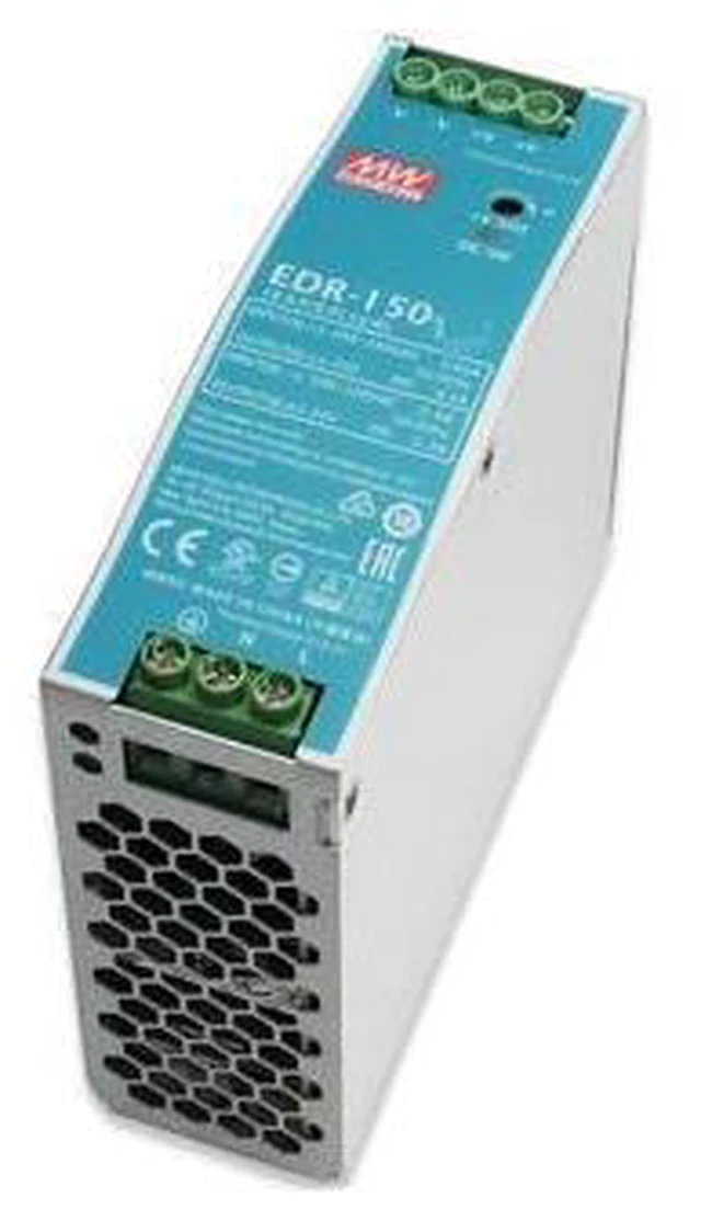 Main image of Mean Well EDR 150W 24V 6.5A Switching Power Supply AC/DC Single Output Industrial DIN Rail EDR-150-24 Power Supply Driver Transformer, Slim Metal Case