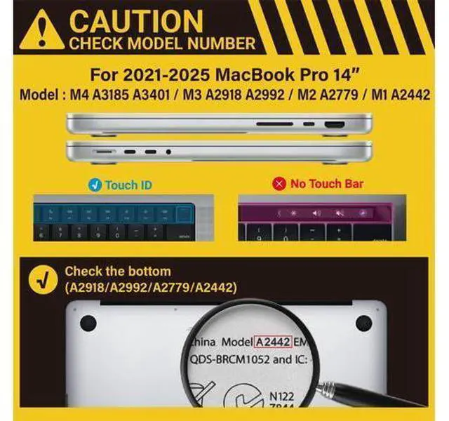 Alt view image 2 of 5 - IBENZER Case for MacBook Pro 14 Inch Case 2025 2024 M4 M3 M2 M1 A3112 A3185 A3401 A2918 A2992 A2779 A2442 Pro/Max, HardShellCase & SleeveBag &KeyboardCover &Type-c(2025-2021), AiryBlue,T14ARBL+3