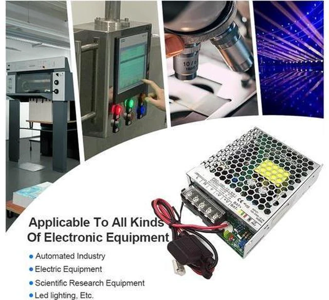 Alt view image 3 of 6 - 100W Uninterruptible Switching Power Supply Ultra Thin Power Supply No Switching Time DC 13.8V/27.6V with High Heat Dissipation(24V)