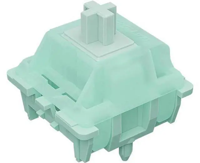 Main image of Gateron Jade Mint Keyboard Switches, Linear RGB LED 5 Pin 22mm Dual-Stage Spring Factory Pre-lubed 55gf Switches for Mechanical Keyboard(108PCS)