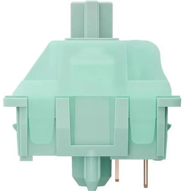 Alt view image 3 of 6 - Gateron Jade Mint Keyboard Switches, Linear RGB LED 5 Pin 22mm Dual-Stage Spring Factory Pre-lubed 55gf Switches for Mechanical Keyboard(108PCS)