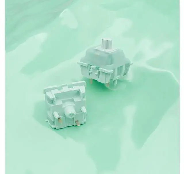 Alt view image 6 of 6 - Gateron Jade Mint Keyboard Switches, Linear RGB LED 5 Pin 22mm Dual-Stage Spring Factory Pre-lubed 55gf Switches for Mechanical Keyboard(108PCS)