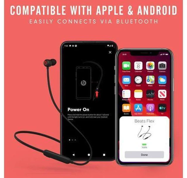 Alt view image 3 of 7 - Flex Wireless Earbuds - W1 Headphone Chip Magnetic Earphones Class 1 Bluetooth 12 Hours of Listening Time Built-in Microphone - Black