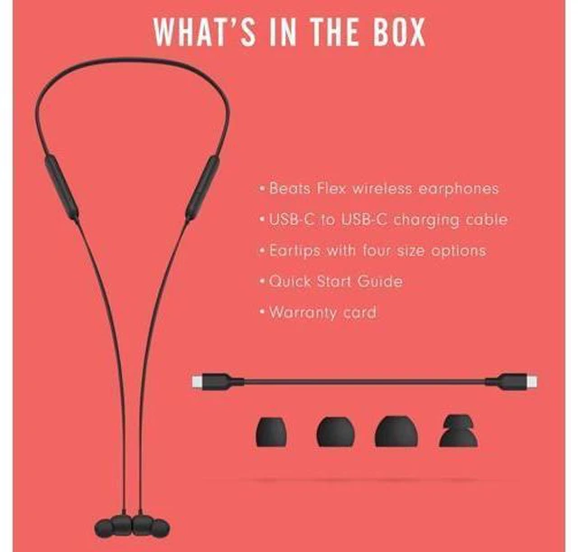 Alt view image 6 of 7 - Flex Wireless Earbuds - W1 Headphone Chip Magnetic Earphones Class 1 Bluetooth 12 Hours of Listening Time Built-in Microphone - Black
