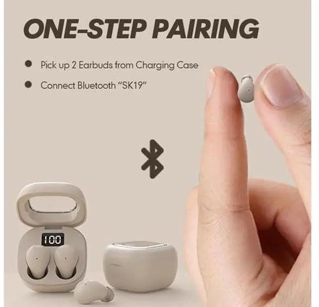 Alt view image 3 of 7 - Smallest Invisible Mini Earbuds Wireless Bluetooth Low Profile Micro Tiny Discreet Hidden Earbuds for Work Small Headphones Invisible Sleep Wireless Earphone IPX5 Waterproof for Small Ear Canals