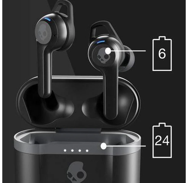 Alt view image 5 of 7 - Indy Evo in-Ear Wireless Earbuds 30 Hr Battery Microphone Works with iPhone Android and Bluetooth Devices - Black
