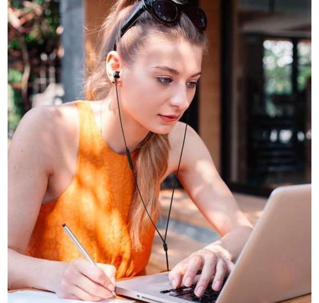 Alt view image 2 of 7 - Tune 310C - Wired Hi-Res in-Ear Headphones Tangle-Free Flat Cable 3-Button Remote with Microphone (Black)