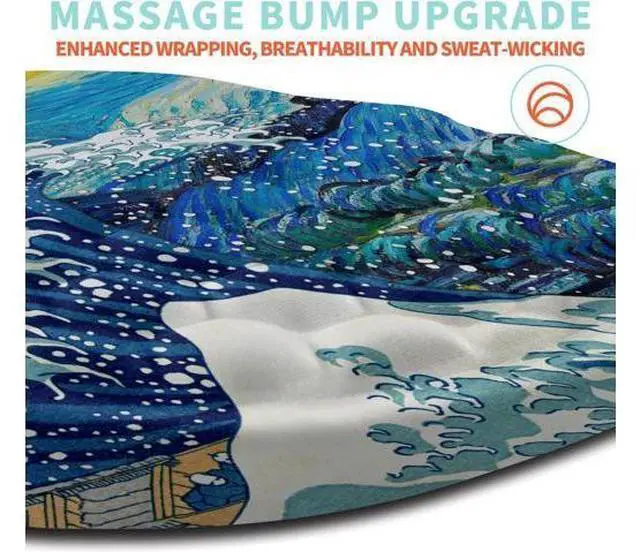 Alt view image 3 of 6 - Ergonomic Mouse Pad Wrist Support with Memory Foam Massage Bulge Carpal Tunnel Pain Relief Mousepad Wrist Rest for Mouse(12x8 inch Wave Starry)