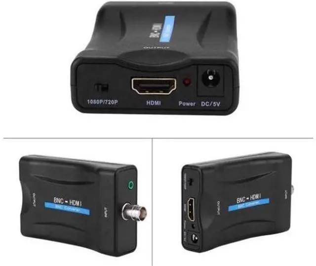 Alt view image 3 of 3 - BNC to HDMI Converter Adapter Female CVBS BNC HDMI Coax Connector Coaxial Composite Analog Video Audio Input 1080P Output HDCP Hook Security Camera DVRs Surveillance CVR AC1420 CCTV for Monitor HD TV