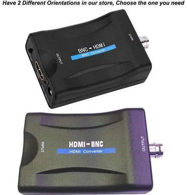 Alt view image 2 of 3 - BNC to HDMI Converter Adapter Female CVBS BNC HDMI Coax Connector Coaxial Composite Analog Video Audio Input 1080P Output HDCP Hook Security Camera DVRs Surveillance CVR AC1420 CCTV for Monitor HD TV