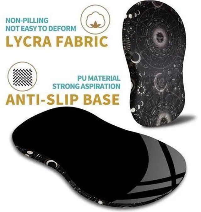 Alt view image 6 of 6 - Ergonomic Mouse Pad Wrist Support with Massage Design Wrist Rest Pain Relief Mousepad with Memory Foam&Non-Slip PU Base Mouse Pads for Wireless Mouse (12x8 inch Tarot Constellation)