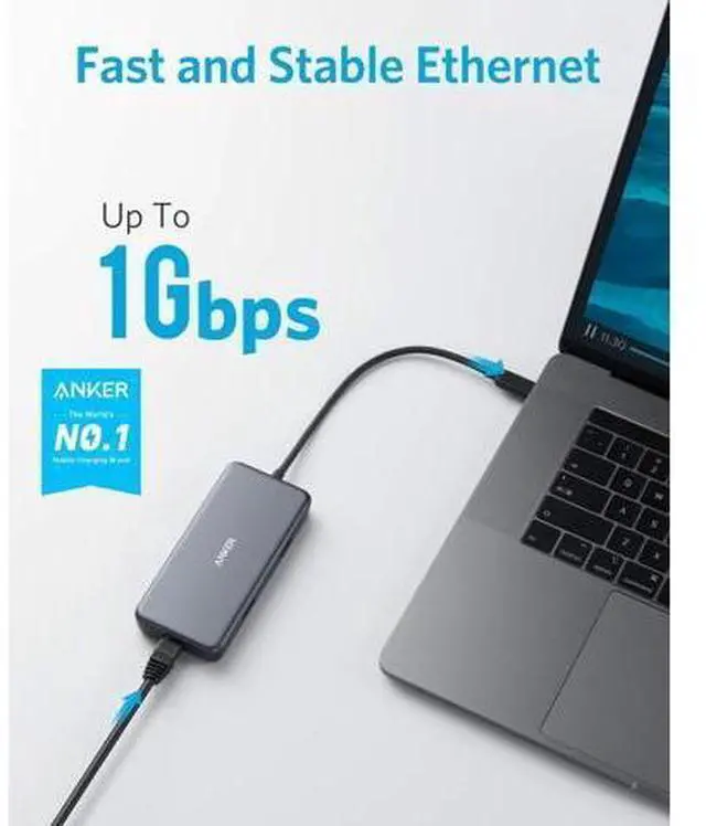 Alt view image 3 of 7 - USB C Hub 7-in-1 USB C Adapter with 4K HDMI 60W Power Delivery 1Gbps Ethernet 2 3.0 Ports SD and microSD Card Readers for MacBook Pro and Other Laptops