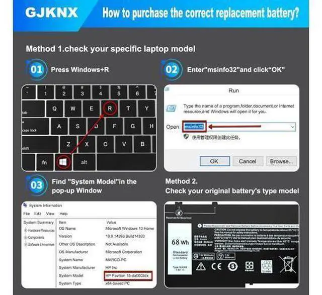Alt view image 3 of 7 - 68Wh GJKNX Laptop Battery Compatible with Dell Latitude 5480 5490 5580 5590 5491 5280 5495 5591 5288 5488 5290 E5480 E5580 E5490 E5590 Precision 3520 3530 7.6V 5YHR4 451-BBZG GD1JP DY9NT