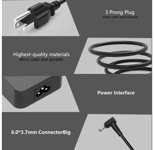 Alt view image 2 of 4 - 150W Laptop Adapter AC Charger Compatible with TUF Gaming F15 FX505